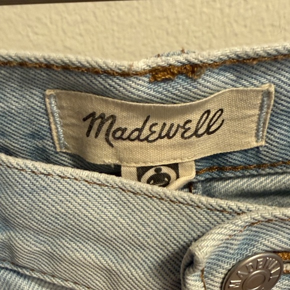 Madewell Light Blue Distressed Denim Cutoff Shorts - Picture 2 of 3